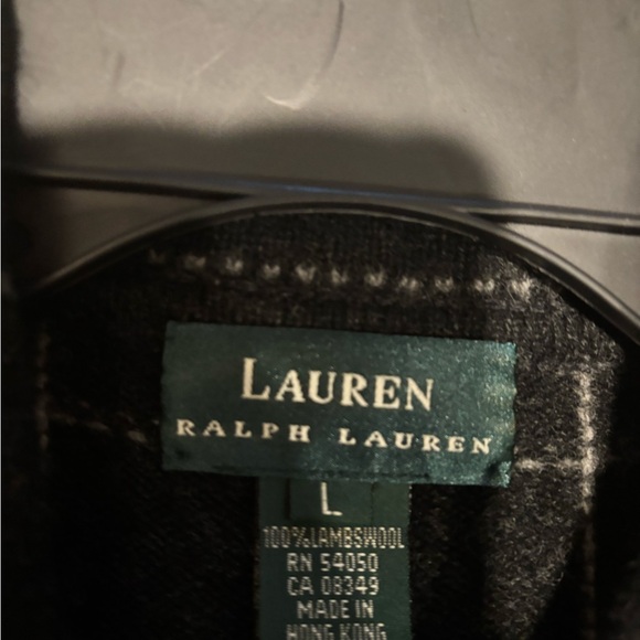 Lauren Ralph Lauren 100% Lambswool Cardigan Sweater Women’s Size L - Picture 4 of 8